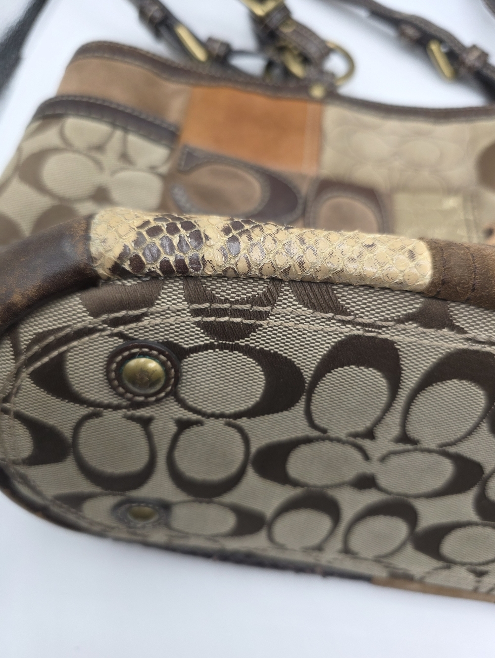 Vintage Coach Patchwork Shoulder Bag Y2K - Picture 12 of 16